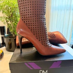Donald J. Pliner Brown and Black Ankle Boots